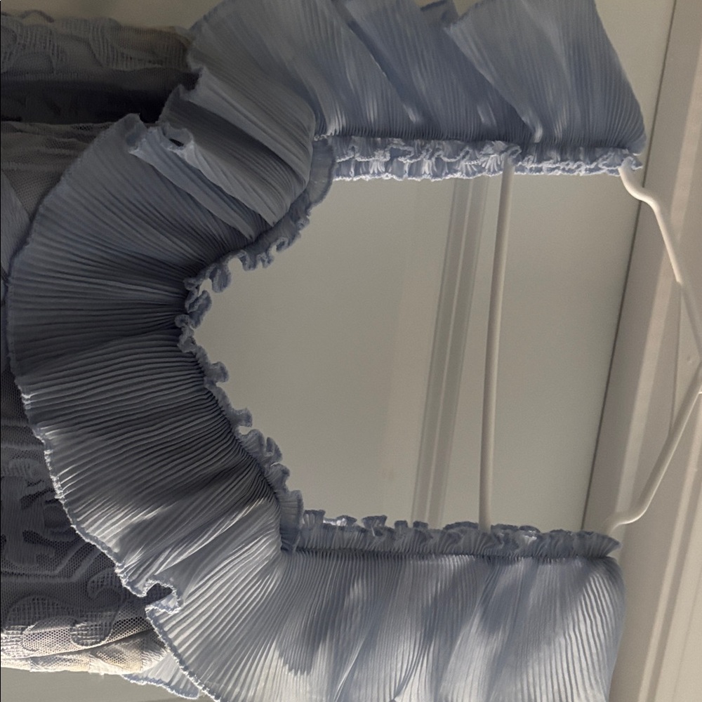 🌼🌼🌼Elegant Blue Ruffled Dress - Picture 5 of 8
